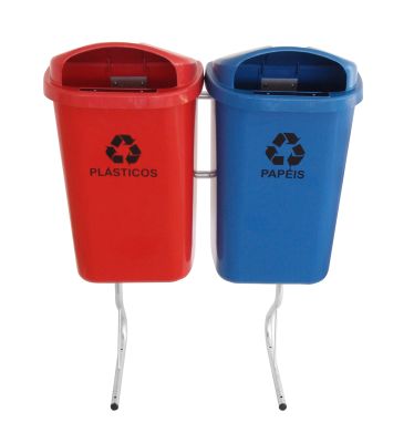 CONJUNTO PARA COLETA SELETIVA DE 50 L COM 02 CESTOS